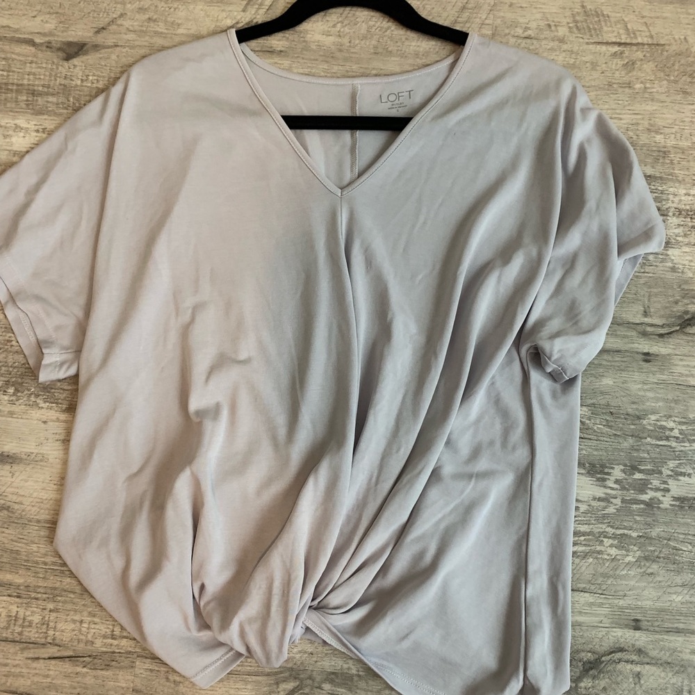 Loft tie front tee